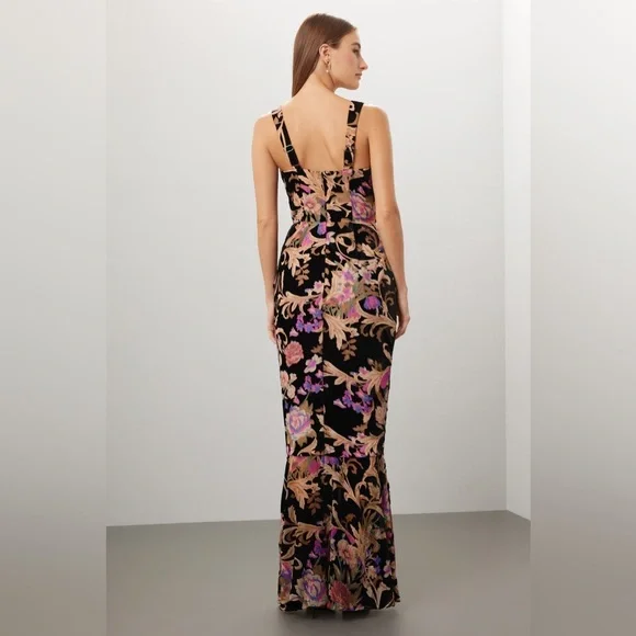 Dress The Population Paris Gown, Velvet Floral - Size XXL‎ - Picture 2 of 5